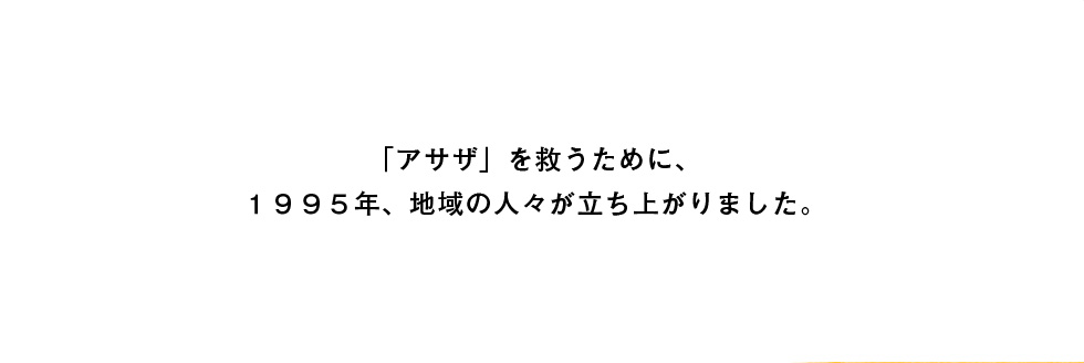 「アサザ」を救うために、1995年、地域の人々が立ち上がりました。